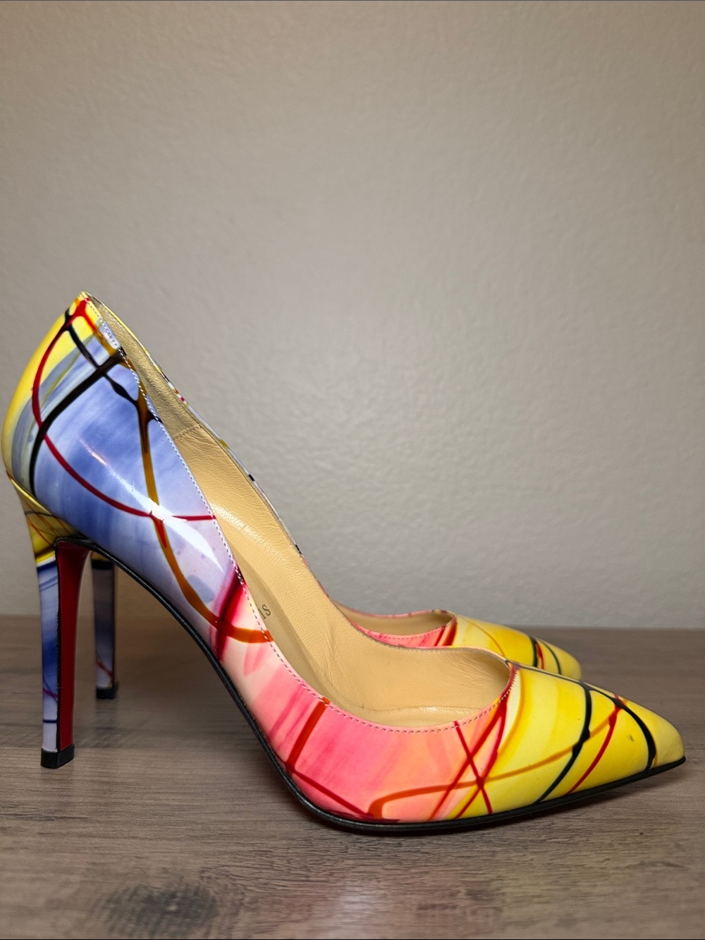 Christian Louboutin Pigalle 100 Pollock Paint Splatter Pumps | Size 36.5 | NWOT